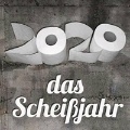 Klopapier zur Zahl 2020 arrangiert