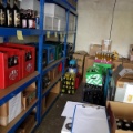 Blick in unsere Garagenbox, welche ein Bierlager ist