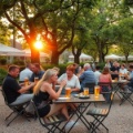 KI-generiertes Bild eines Biergartens
